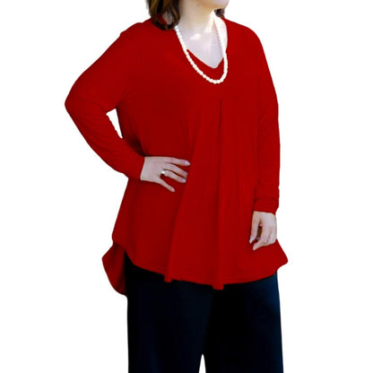 Plus Size Long Sleeve Top - Fleur Top