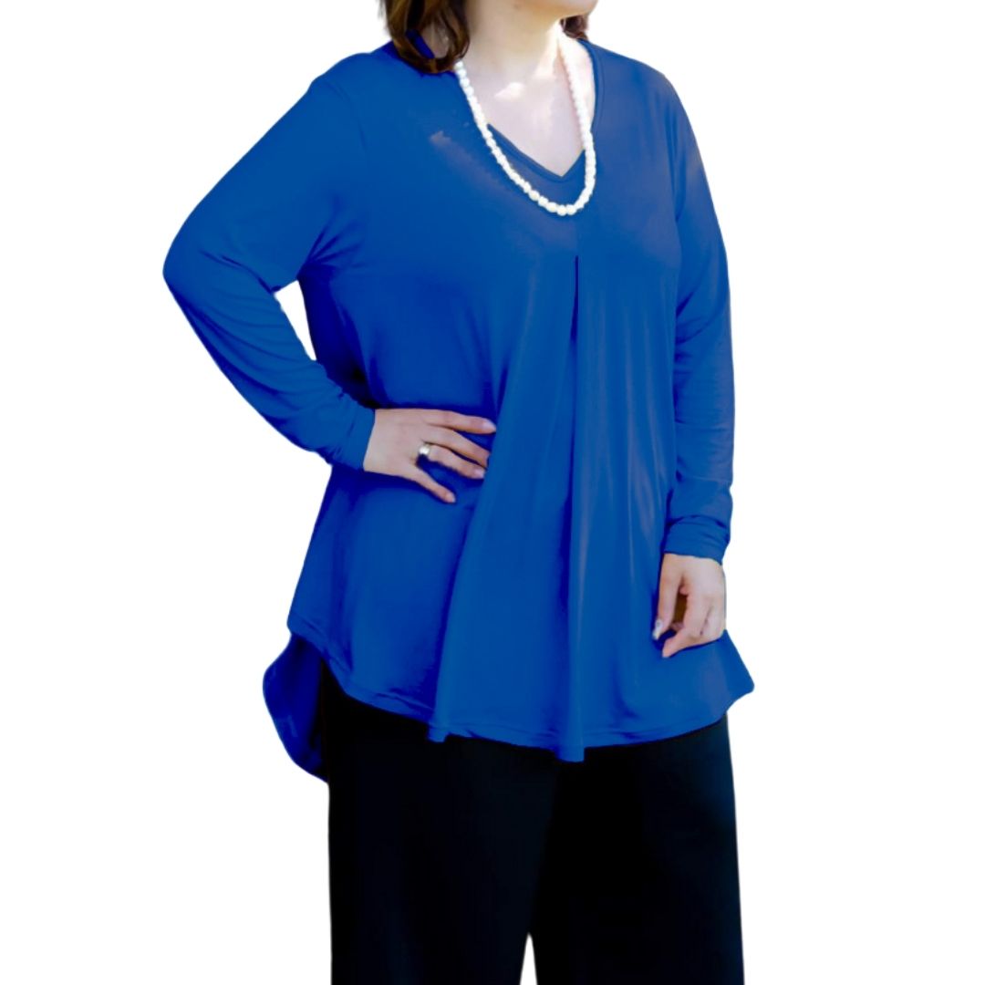 Plus Size Long Sleeve Top - Fleur Top