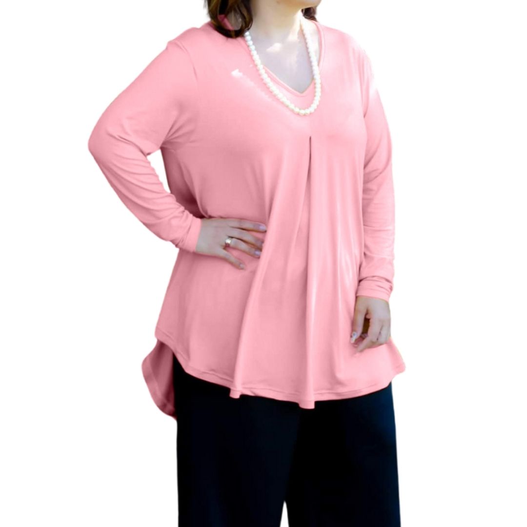 Plus Size Long Sleeve Top - Fleur Top