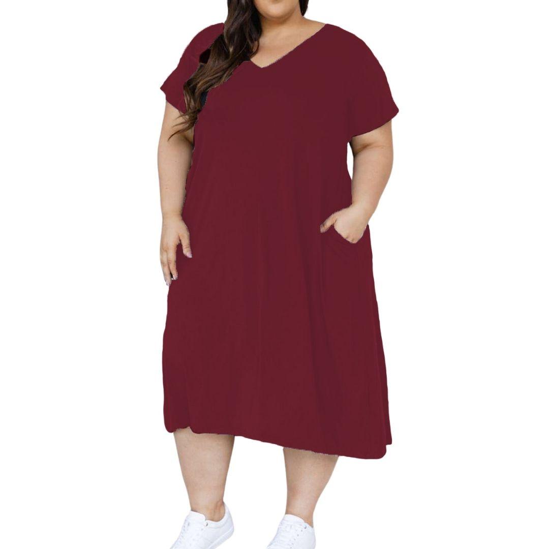 Plus Size Maddi Pocket Dress - Lady Lilly Designs