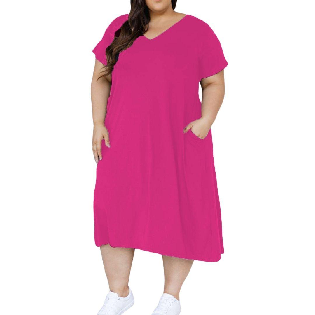 Plus Size Maddi Pocket Dress - Lady Lilly Designs