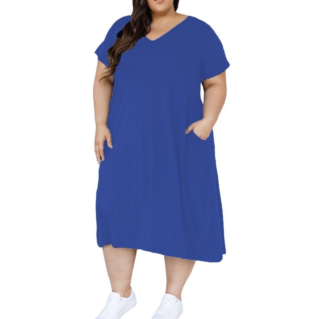 Plus Size Maddi Pocket Dress - Lady Lilly Designs