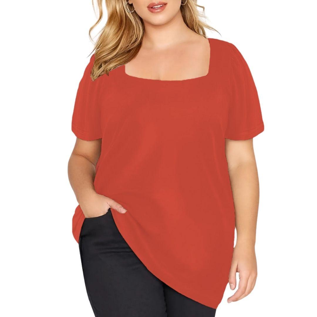 Plus Size Zena Linen Top - Lady Lilly Designs