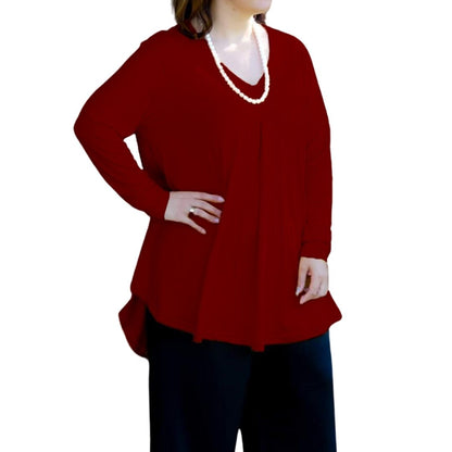 Plus Size Long Sleeve Top - Fleur Top