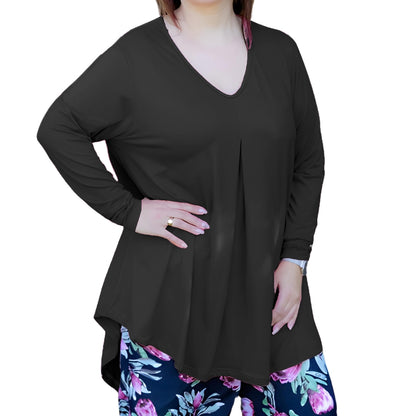 Plus Size Long Sleeve Top - Fleur Top