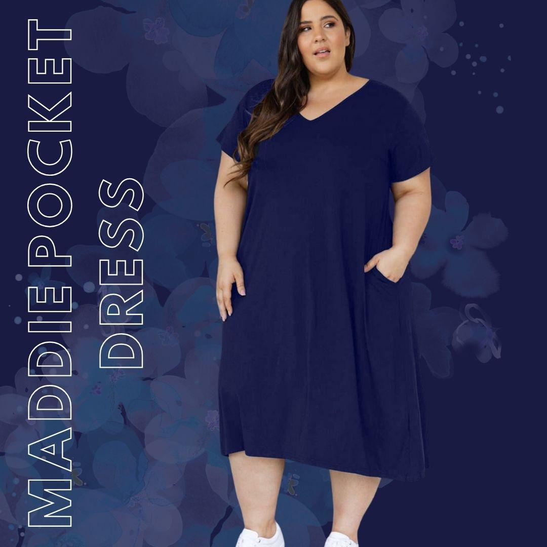Plus Size Maddi Pocket Dress - Lady Lilly Designs